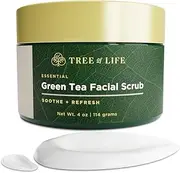 Exfoliating Facial Scrub - 70% Organic - Antioxidant Facial Cleanser With Green Tea/White Tea And With Other Natural And Organic Â€Œsuperâ€ Ingredients