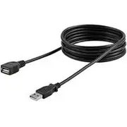 StarTech 2m USB 2.0 Type-A Extension Cable (M/F), Black - USBEXTAA6BK
