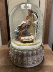 Water Snow Globe Nativity Scene Christmas Religious 9" Tall 5lbs New