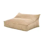 Cadence & Co. Wilde Ribbed Luxe Fleece Double Sofa Bean Bag Lounge Cover Natural Fawn