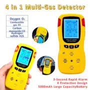 4 in 1 Gas Detector 5000mAh Visual Safety Alarm Sensor Portable O₂ CO EX H2S