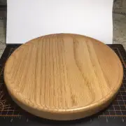 Lazy Susan Turntable Hand Made Solid Oak Wood - 9”