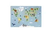 All 4 Kids World Animal Map Rug