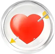 [ANDANTE] Chunk Click Button (Heart) for Chunk Bracelets, Chunk Rings and Other Chunk Accessories, For