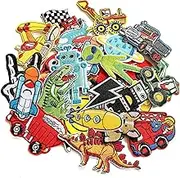 MISDONR 30pcs Boys Iron on Patches for Clothing Jackets DIY Sew Embroidered Applique Decorative Repair Patches