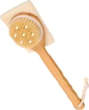 GRADENEVE Bamboo Handle Shower Brush with Bristles Body Wash Brush Loofah Bath Brush Bath Brush Long Handle Bath Brush Scrubber Bath Cleaning Brush Back Shower Brush Back Shower Scrubber Ppr