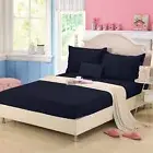 Fitted Sheet Set Double Queen King Super King Size Bedding Mattress Protectors