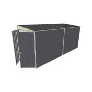 Build-a-Shed 1.5 x 4.5 x 2m Skillion Shed without Side Doors - Grey