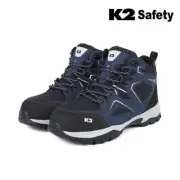 K2 Mens Safety Shoes (K2-67) Safe Work Zippered Boots Steel Toe Anti-Smash Shoes