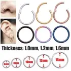 1x Piercing Nose Hoop Sleeper Clicker Ring Septum Ear Surgical Steel Jewellery