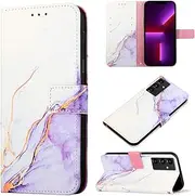 Magnetic Leather Cover Wallet Compatible with Samsung Galaxy A34 A54 A 34 54 Galaxy A34 5G SM A346E A546V Non-slip Holder Marble Printed Flip Phone Case (Samsung A34 5G,5)