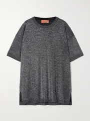 [Missoni] Missoni - Oversized Metallic Knitted T-shirt - Silver - IT40 IT 40 Silver