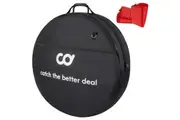 CyclingDeal Bike Double Wheel Bag - with Extra Thick Self Inflating Soft Foam Padding - for 700c Road Bike & 26" 27.5" 29" MTB Wheel Set - Nylon 600D