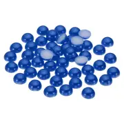 150Pcs Flatback Pearls Beads, 14mm Flatback Pearls, Blue