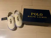 在飛比找Yahoo!奇摩拍賣優惠-全新POLO RALPH LAUREN小熊帆布鞋38