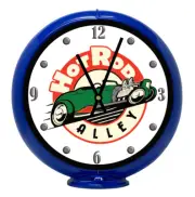 Hot Rod Car Alley, Blue Non-Lighted Gas Pump Globe Advertising Quartz Clock