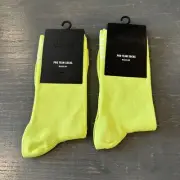 NWT Lot of 2 Rapha Pro Team Cycling Socks Lime Green High Vis Size Small