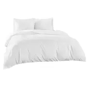 All Size Doona Quilt Duvet Cover Set Egyptian Hotel Quality - White