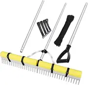 lyanny Pond Rake,Lake Weeding Rake | Floating Pond Weeding Tool with Long Handle for Beaches Baseball Fields Gardens, Seaweed Cleaning Supplies