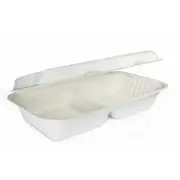 11x5x6" 2 Compartment Bio Clamshell 100 pcs