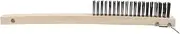 Stainless Steel Wire Scratch Brush Set Pizza Oven Brush Kit for Cleaning Easy to Use Wooden Handle Heavy Duty Scrub Brush