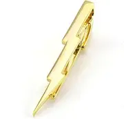 [HAMKVBPR] Men's Tie Clips Men's Casual Personalised Tie Clip Glossy Lightning Bolt Tie Clip for Business Wedding