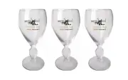 TULLAMORE DEW IRISH WHISKEY 3 x IRISH COFFEE STEMMED GLASSES BNWOB MAN CAV