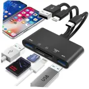 5-in-1 SD Card Reader for i-Phone,Memory Card Reader&USB OTG Adapter,USB C and