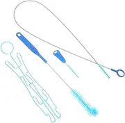Ipetboom 1 Set Plastic Bottle Cleaning Brush Long Brush for Hose Blue Nylon Pipe Cleaning Brush Water Brush
