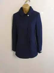 Ted Baker NALAE Scallop Edge Wool Coat TED SIZE 0, UK SIZE 6
