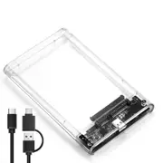 USB 3.1 SATA Hard Drive Case Enclosure Type C, 2.5" External HDD/ SSD Case
