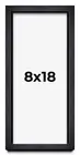 8x18 Shadow Box Frame Black | 1 Inches Deep Real Wood Farmhouse Shadowbox Displa