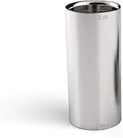 Outset Bartending Tool, Double Wall Cocktail Measuring Jigger, 2 in 1, 1oz and 2 oz, Stainless Steel