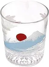 AR0604557 Rock Glass, Old Fashioned Glass, Blue Fuji, 7.8 fl oz (220 ml), Made in Japan, Clinker Treatment, Soda Glass, Sparkling Japanese Rock Glass, Gift
