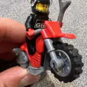 Lego Mini figure Motorcycle With Wrench