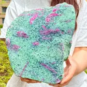 12.78LB Natural green Ruby zoisite anylite crystal Healing