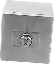 Stainless Steel Piggy Bank with Lock Boy Girl Savings Bank for All Ages for Boy Girl and Adults Unique Design for Safe Savings