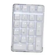Mechanical Numeric Keypad Wired Crystal Case White GATERON Brown Switch