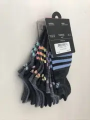New adidas Women's Superlite Aeroready No Show Socks 6 Pairs Light and Dark Grey
