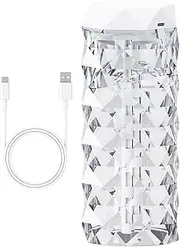Desk Humidifier - Crystal Portable Humidifier With 7 Color Light,2 Mist Modes, Quiet Compact Aromatherapy Diffuser For Car Travel Desktop Dorm