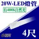 E極亮 LED T8燈管 4尺燈管 20W 白光/黃光/自然光 LED燈管 玻璃燈管 省電燈管 無藍光【奇亮科技】含稅