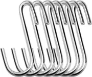 30 Pack Heavy Duty S Hooks Pan Pot Holder Rack S/Round/30PCS, Silver