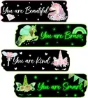 Glow in the Dark Stars Unicorn Wall Decals, Glowing Motivational Wall Art Inspir