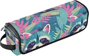 FRODOTGV Cute Raccoons 2-in-1 Curling Iron Travel Case and Heat Resistant Mat with Zipper Dustproof Travel Hair Straightener Bag for Straigheners, Curling Iron, Hair Dryer Women Essentials Storage
