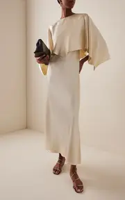 [Adam Lippes] Larys Convertible Silk-Charmeuse Maxi Dress