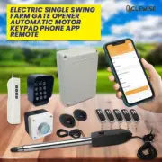 Electric Single Swing Farm Gate Opener Automatic Motor Keypad Phone App Remote