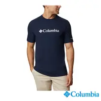 在飛比找PChome24h購物優惠-Columbia哥倫比亞 男款-LOGO短袖T恤-深藍色 U