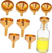 SOLUSTRE 3-Piece Set Small Metal Funnels for Filling Bottles Precision Liquids Transferring Mini Perfume Funnels with Droppers Ideal for Craft Jewelry Casting