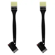 2x Jasart Elevate Professional Art Painting Flat Brush 2"/50mm Long Handle Black