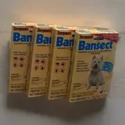 4x Sergeant's Bansect Flea & Tick Squeeze On for Dogs One Month Supply••••